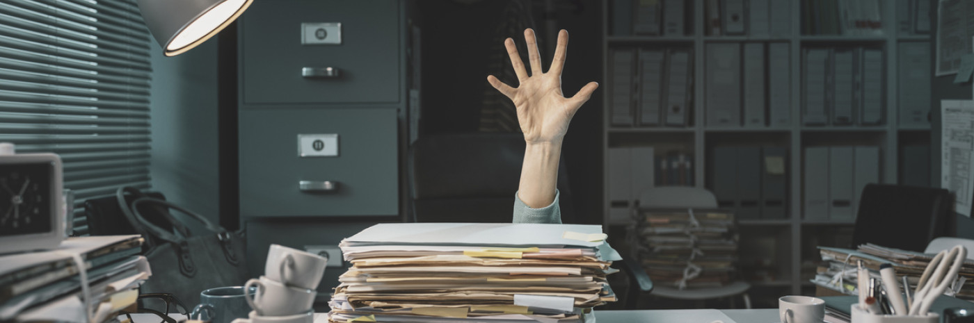 Persoon die het moeilijk heeft met stress