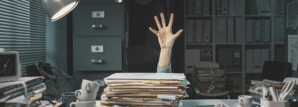 Persoon die het moeilijk heeft met stress